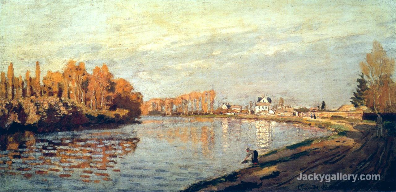 The Seine near Bougival by Claude Monet paintings reproduction